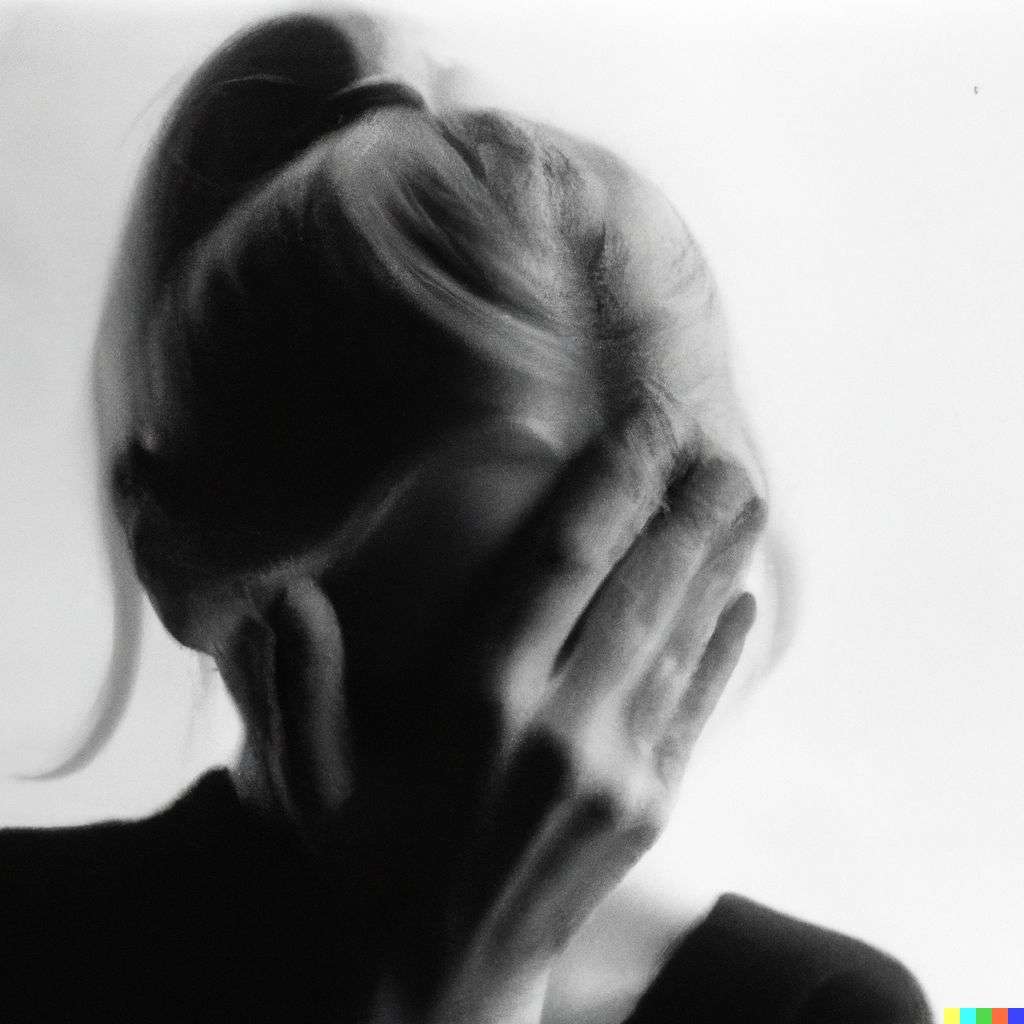a representation of anxiety, photograph taken on Ilford Delta 400 film